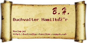 Buchvalter Hamilkár névjegykártya
